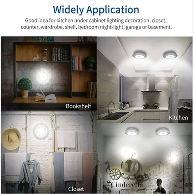 LED Home Decor Lights With Remote Control - 3 Pcs