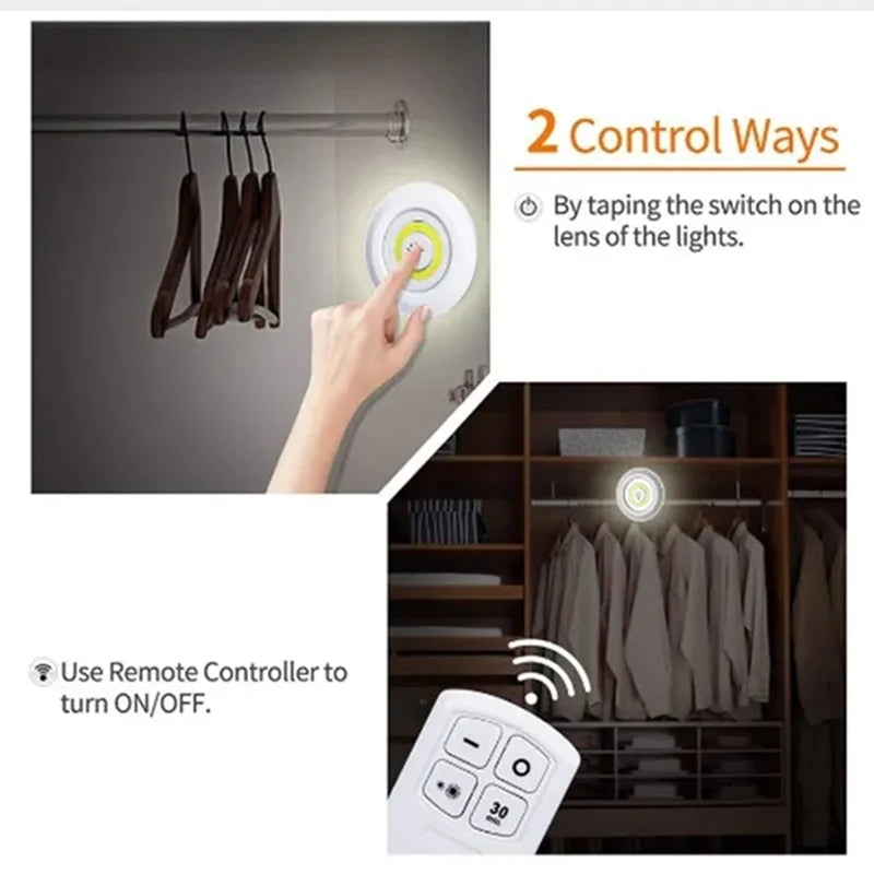 LED Home Decor Lights With Remote Control - 3 Pcs