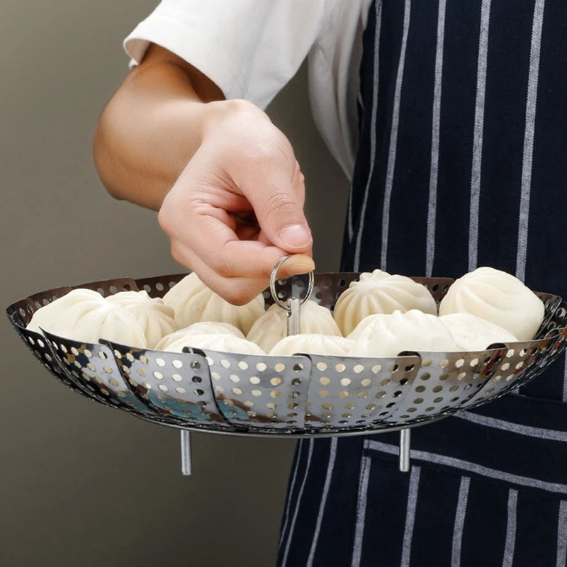 Stainless Steel Foldable Food Steamer