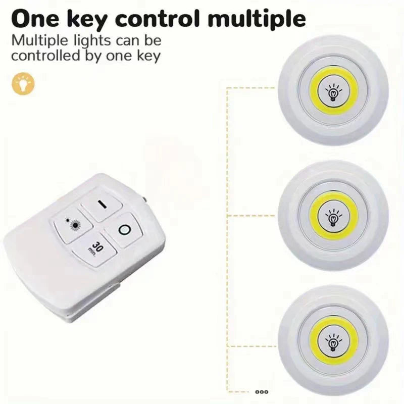 LED Home Decor Lights With Remote Control - 3 Pcs