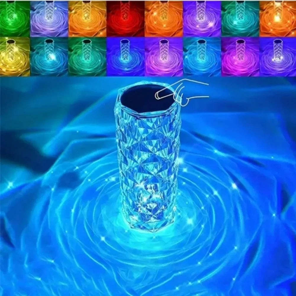 Crystal Table LED Lamp - 16 Colors