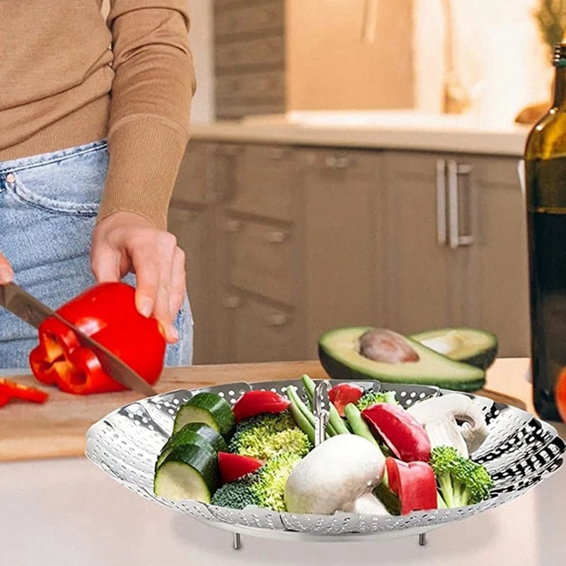 Stainless Steel Foldable Food Steamer