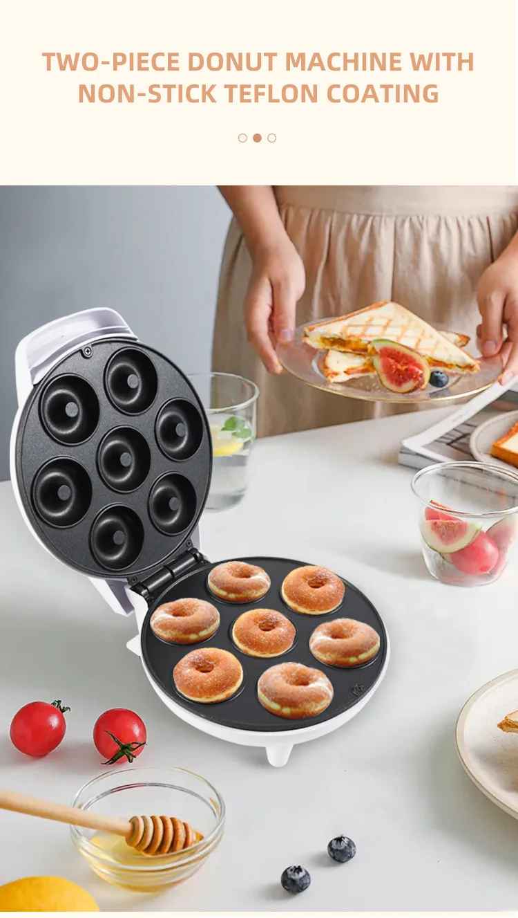7 Holes Mini Non-Stick Mini Electric Donut Maker