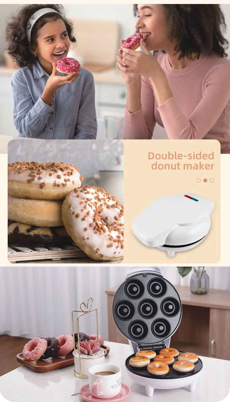 7 Holes Mini Non-Stick Mini Electric Donut Maker
