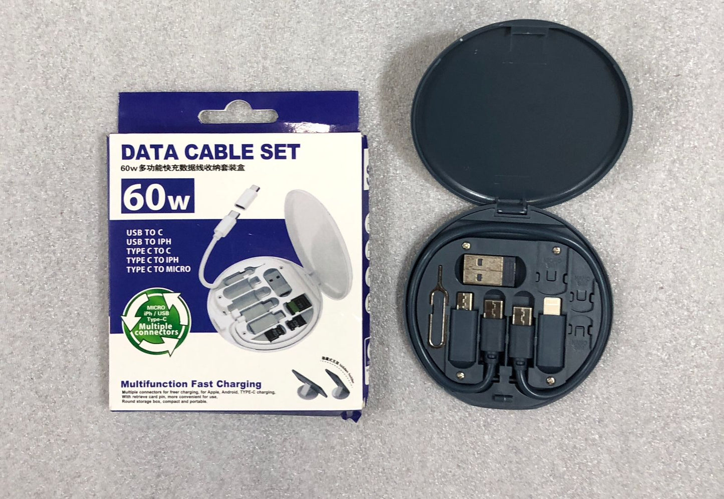 Multifunctional Data Cable Set for Android & iPhone